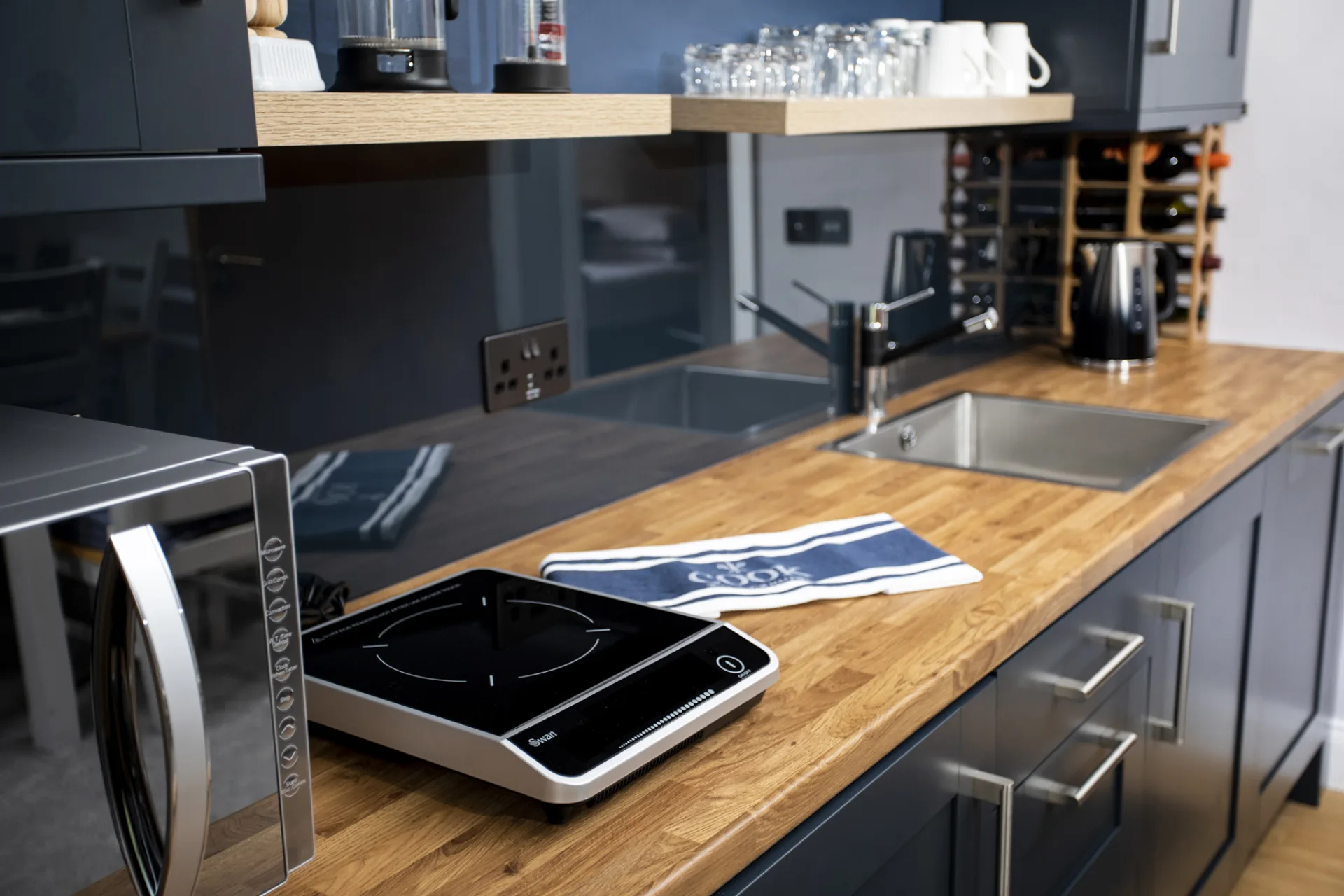 The Residence Suite kitchen counter at Donegal Manor